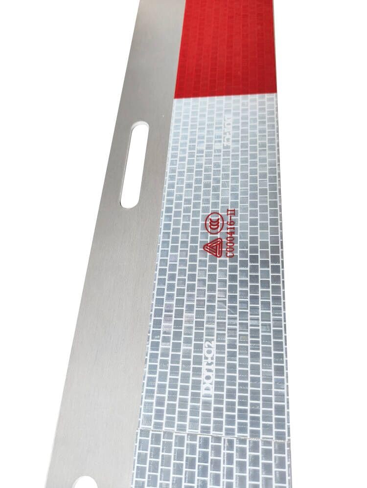 TBOZZ Aluminum Angled Mud Flap Strip Conspicuity Reflector Top Flap Plates - Image 3